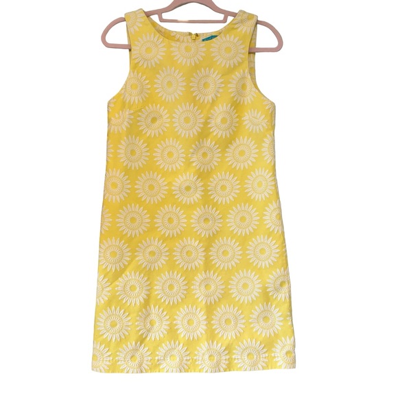 Tori Richard Sleeveless Embroidered Shift Dress, Sz 10 - Picture 9 of 12